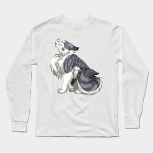 Grey Bicolor Tabby Longhair Long Sleeve T-Shirt